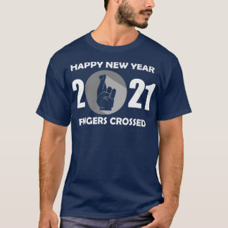 T-shirt Joyeux Nouvel An Doigts Croisés Fêtes Célébration