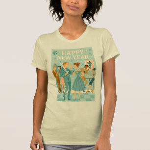 T-shirt Joyeux Nouvel An Milieu du Siècle La Danse du Mart