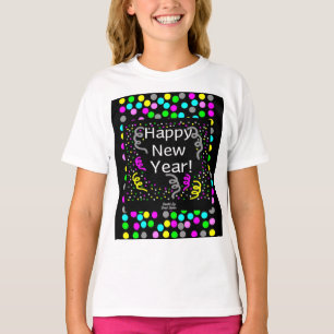T-shirt Joyeux Nouvel An Salutations Filles White Basic T