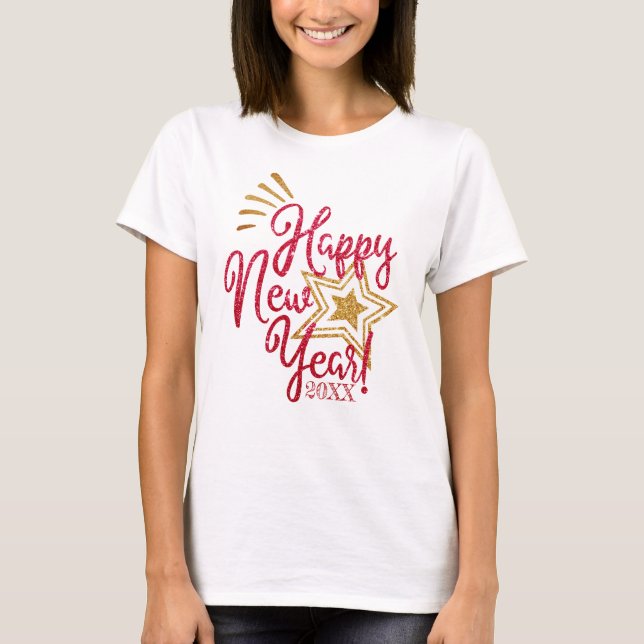 T-shirt Joyeux Nouvel An Soirée Fête Personnalisée Année T (Devant)
