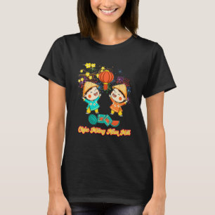 T-shirt Joyeux Nouvel An Tet Quy Mao Chat Zodiaque Enfants