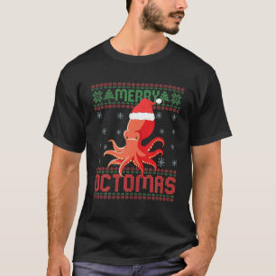 T-shirt Joyeux Octomas drôle Octopus laide de Noël