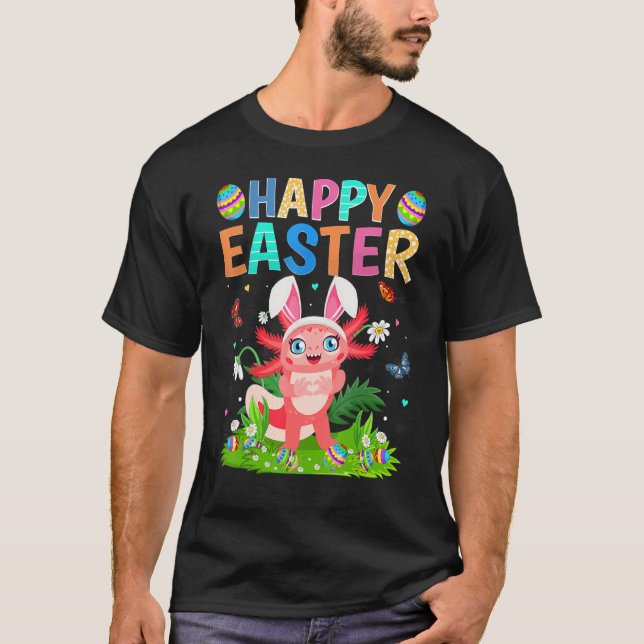 T-shirt Joyeux oeuf de lapin de Pâques Funny Axolotl diman (Devant)