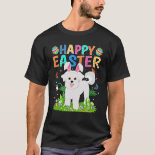 T-shirt Joyeux oeuf de lapin de Pâques Funny Bichon Frise 