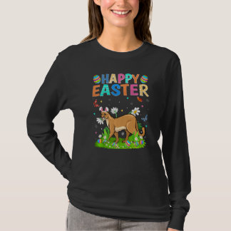 T-shirt Joyeux oeuf de lapin de Pâques Funny Cougar dimanc