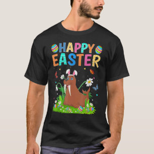 T-shirt Joyeux oeuf de lapin de Pâques Funny Walrus dimanc