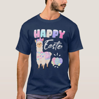 T-shirt Joyeux Oeufs de Pâques Llama