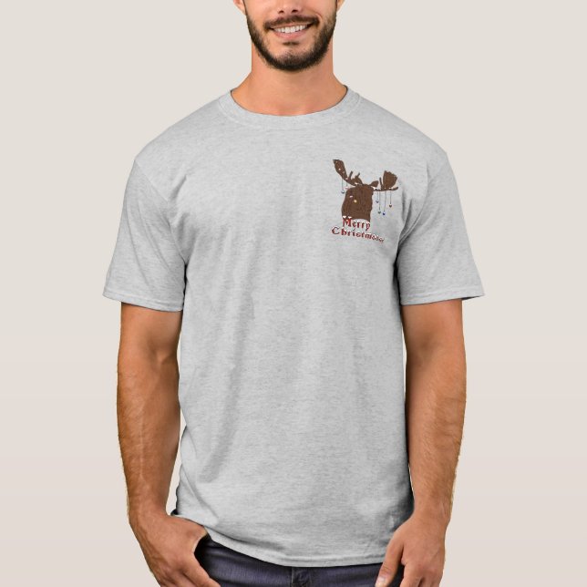 T-shirt Joyeux orignal de Noël (Devant)