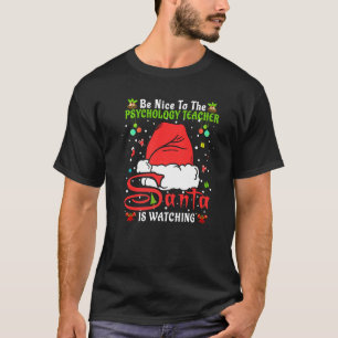 T-shirt Joyeux Pajamas De Noël Au Professeur De Psychologi