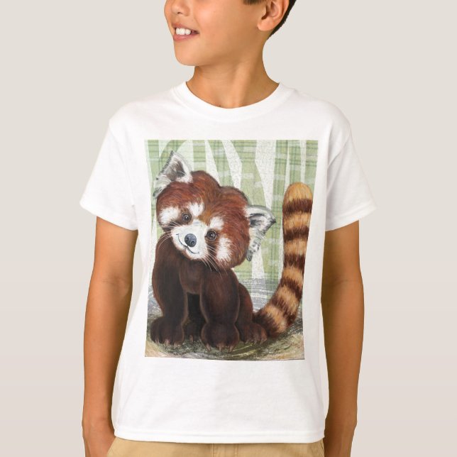 T-shirt Joyeux Panda Rouge (Devant)