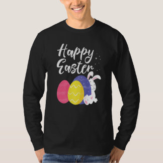 T-shirt Joyeux Panier d'oeufs de lapin de Pâques