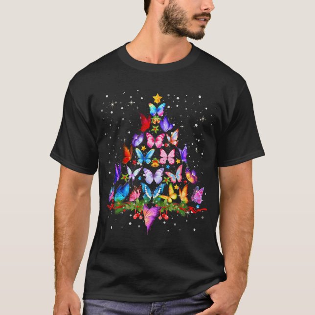 T-shirt Joyeux papillon de Noël (Devant)