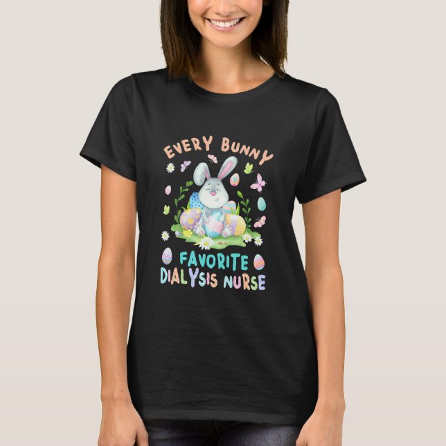 T-shirt Joyeux Pâques Chaque Lapin Est Préféré Dialyse Nur (Devant)