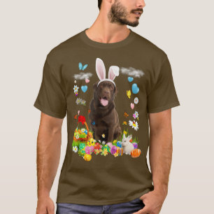 T-shirt Joyeux Pâques mignon lapin Chien Chocolat Laborato