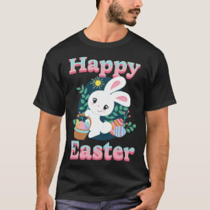 T-shirt Joyeux Pâques mignonne Chasse aux oeufs de lapin d