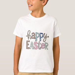 T-shirt Joyeux Pâques mignonne lapin floral Leopard de pri
