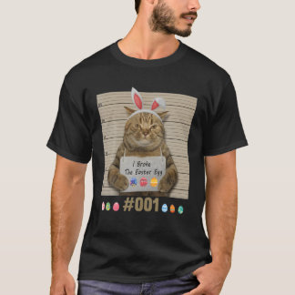 T-shirt Joyeux Pâques mignonne lapin oeufs de chat panier 