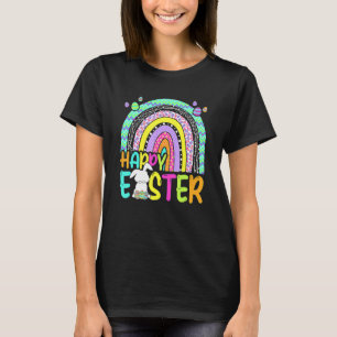 T-shirt Joyeux Pâques Rainbow Bunny Rabbit Bask chasse aux