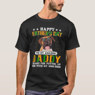 T-shirt Joyeux Père Boxer Fête Chien Papa Cadeaux Pour Hom