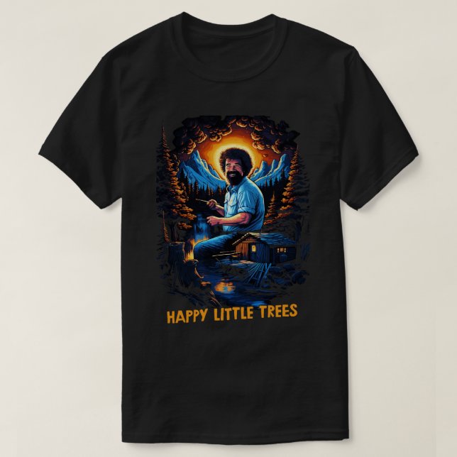 T-shirt Joyeux Petits Arbres Rétro Ventilateur (Design devant)