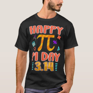 T-shirt Joyeux Pi Day Mathématique enseignant Rainbow Funn