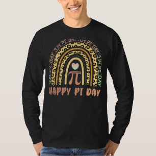 T-shirt Joyeux Pi Day Mathématique Maître Leopard Rain