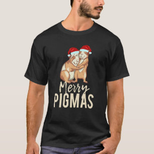T-shirt Joyeux Pigmas Masque Visage Guinée Pig Xmas Aanta 