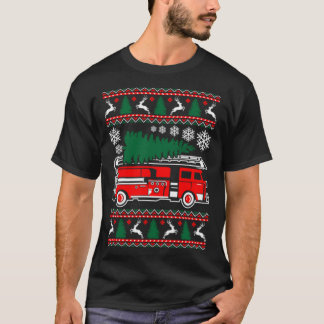 T-shirt Joyeux pompier laide de Noël Sweater Funny Tsh