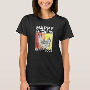T-shirt Joyeux poulets Joyeux Oeufs Fermiers Coq Hen Chick