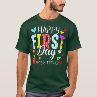 T-shirt Joyeux Premier Jour 1Er Enseignant De Niveau Bienv