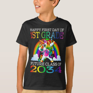 T-shirt Joyeux Premier Jour De 1Ème Année Future Classe De