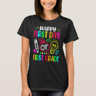 T-shirt Joyeux premier jour de 1re année enseignant élèves