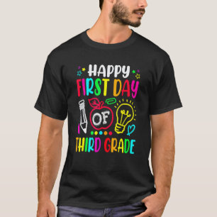 T-shirt Joyeux Premier Jour De 3e Année Enseignant Élèves