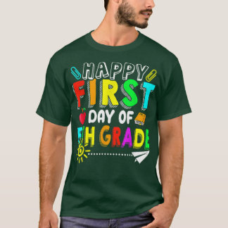 T-shirt Joyeux Premier Jour De 5E Année Drôle Retour À L'É
