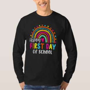 T-shirt Joyeux Premier Jour De L'École Colorful Rainbow He