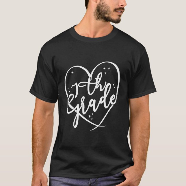 T-shirt Joyeux Premier Jour De L'École Étudiant De 7E Anné (Devant)