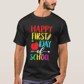 T-shirt Joyeux Premier Jour De L'École Funny Enseignant Él