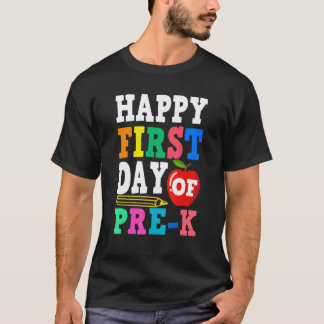 T-shirt Joyeux premier jour de pré-maternelle retour à l'é