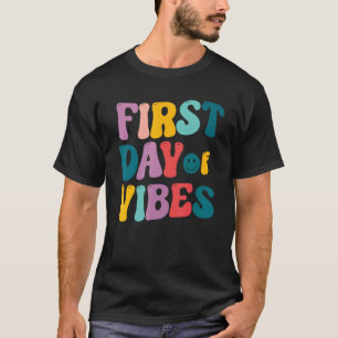 T-shirt Joyeux Premier Jour De Vibes Été Bonjour Vacat Été