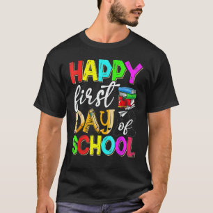 T-shirt Joyeux premier jour d'école Professeur Élève Heure