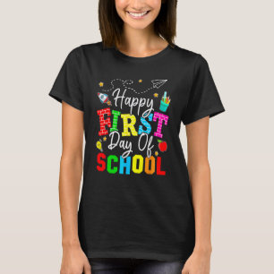 T-shirt Joyeux premier jour d'école Professeur Élève Retou