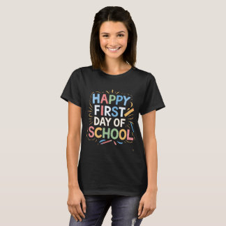 T-shirt Joyeux premier jour d'école Retour à l'école