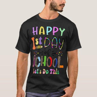T-shirt Joyeux Premier Jour D'école Retour à L'école Ensei