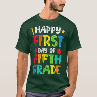 T-shirt Joyeux Premier Jour D'Enseignant De 5E Année Retou