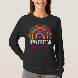 T-shirt Joyeux Premier Jour D'Enseignants Étudiants Rainb