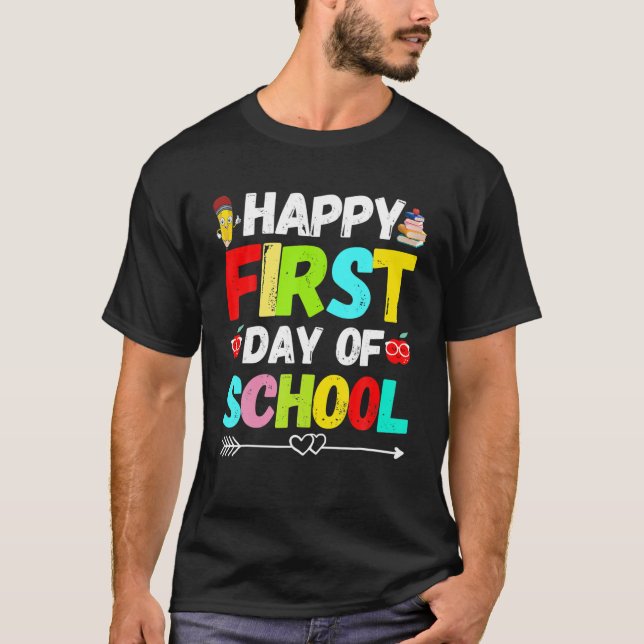T-shirt Joyeux Premier Jour Faisons-nous cet Bienvenue à S (Devant)