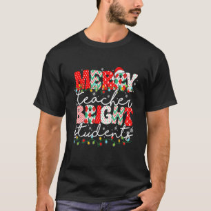 T-shirt Joyeux Professeur Brillant Élèves Professeur Noël 