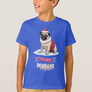 T-shirt Joyeux Pugmas mignon bébé animal familier Lover Pè