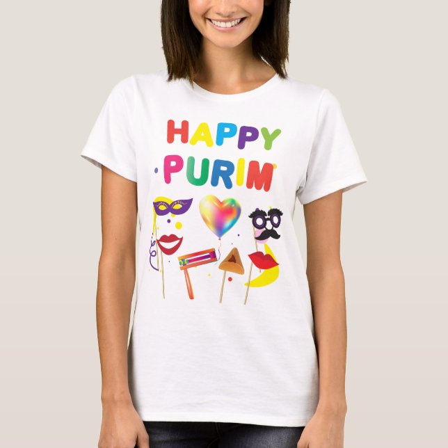 T-shirt Joyeux Purim Festival Enfants fêtes cadeaux de vac (Devant)