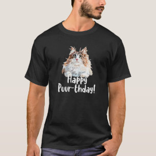 T-shirt Joyeux Puur anniversaire  Chat des Forêts Norvégie